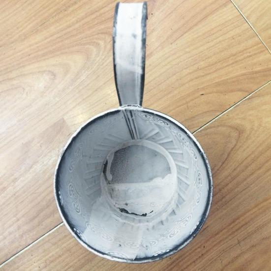 Vintage Iron Art Bucket Dried Flower Plant Pot Container with Hook Balcony Decor