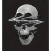 European Size Childrens Crew-neck Short-sleeved T-shirt with Artistic Skull Print