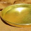 Multi-Functional Vintage Brass Fruit Platter,Handcrafted Hammer Texture Coffee Cup Tray Home Cheese Food Plate,Table Tableware
