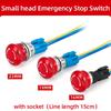 Metal Emergency Stop Button Switch 16/19/22mm Mushroom Head Waterproof Stainless Steel Press Rotary Power Off STOP 1NO1NC2NO2NC