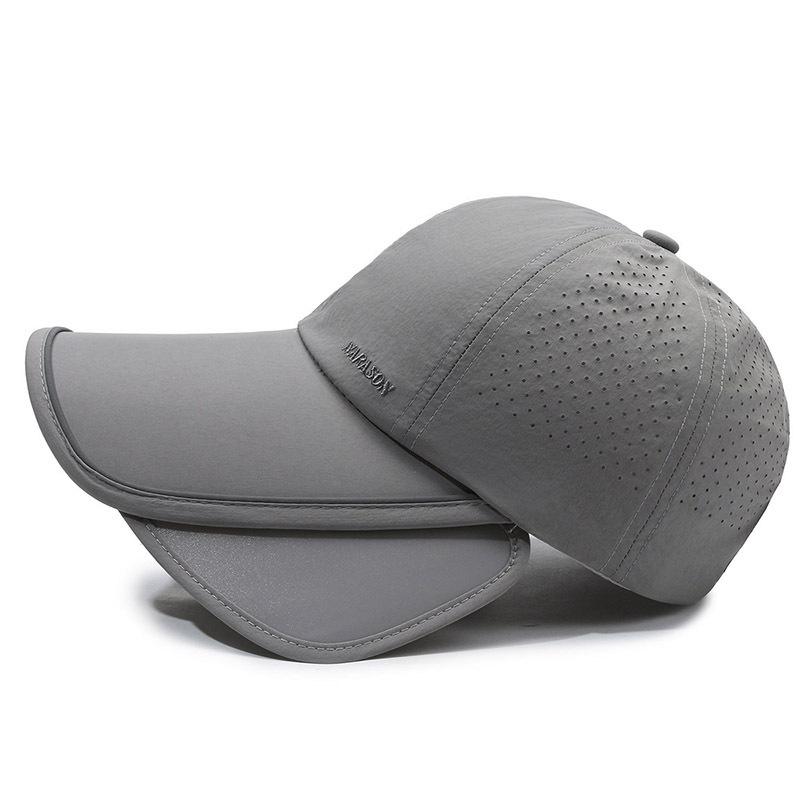Long Wide Brim Sunscreen Baseball Cap Women Outdoor Golf Cap Summer Thin Quick-Drying Retractable Sunshade Cap for Men