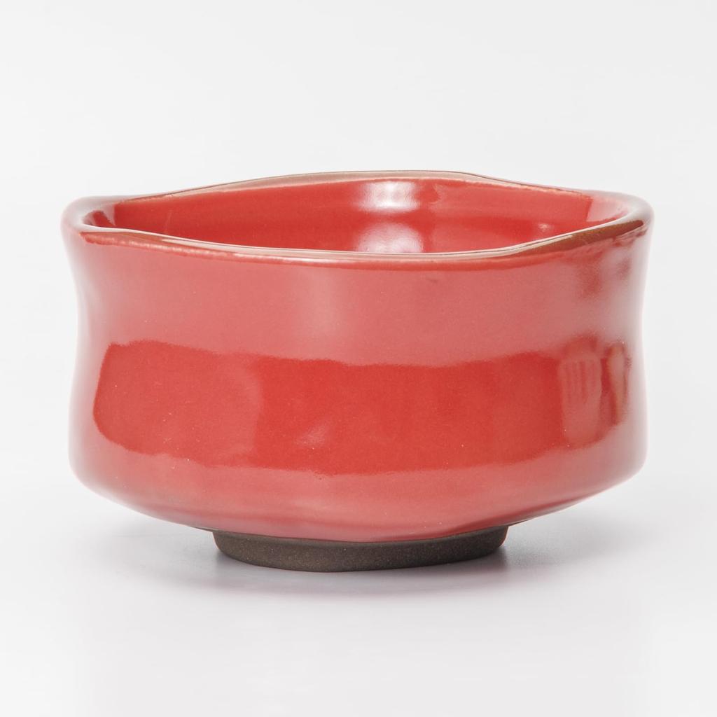 Mino Ware Matcha Tea Red Made In Product Number Bowl, Matcha, Ceremony, Diameter Approx. 12.5cm, Wall, Red, Japan, 505-37