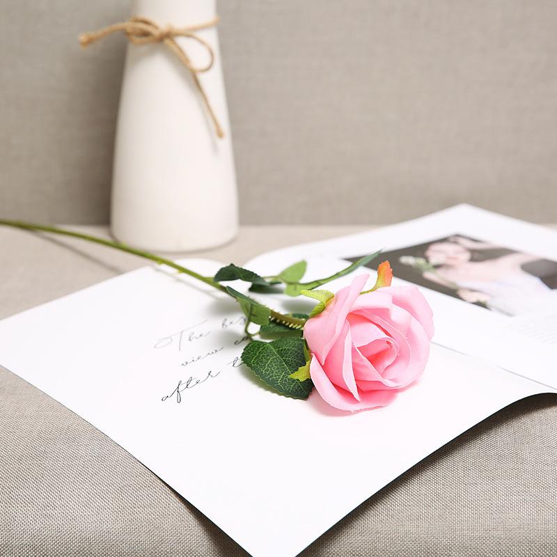 Artificial Red Rose Flowers Living Room Home Decoration Accessories Thanksgiving Wedding Diy Bouquet Silk Flowers Bouquet