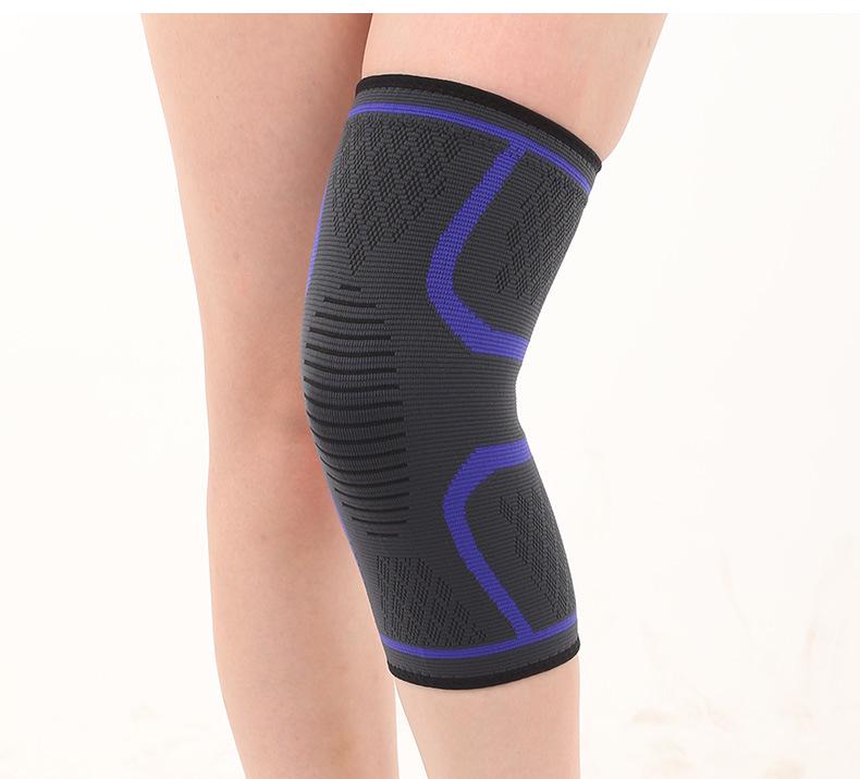 Maxwell Sports Double Wavy Anti-Slip Knee Pad: Elastic, Warm, Nylon Knitted Protective Gear for Outdoor Cycling and Hiking.