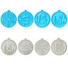 4pcs Unique Christmas Theme Keychain Mould Sylish Keyring Pendant Making Molds Bag Decorations Mold for Craft Lover