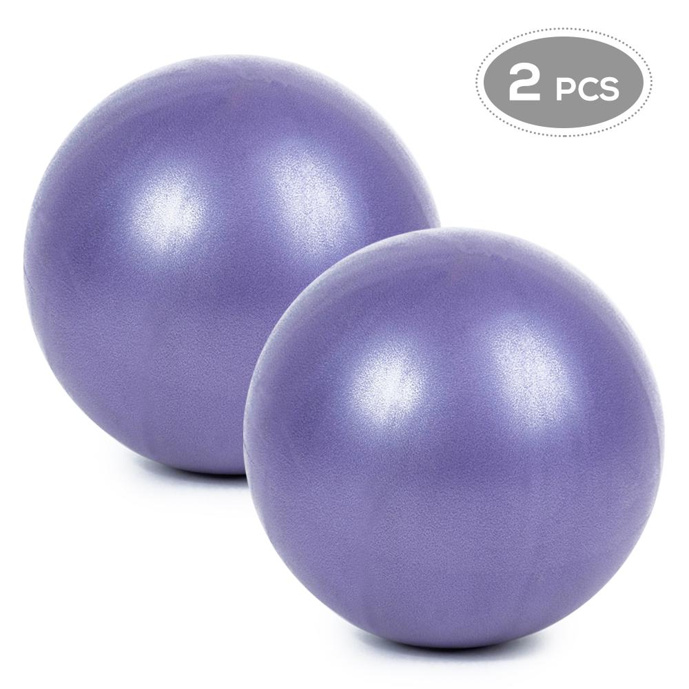 25cm 2 Pcs Yoga Ball Anti-burst Thick Stability Ball Mini Pilates Barre Physical Ball
