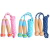 Lightweight Jump Rope Adjustable Skipping Rope with Wooden Handle Kids Outdoor Exercise Toy for Men Women Children