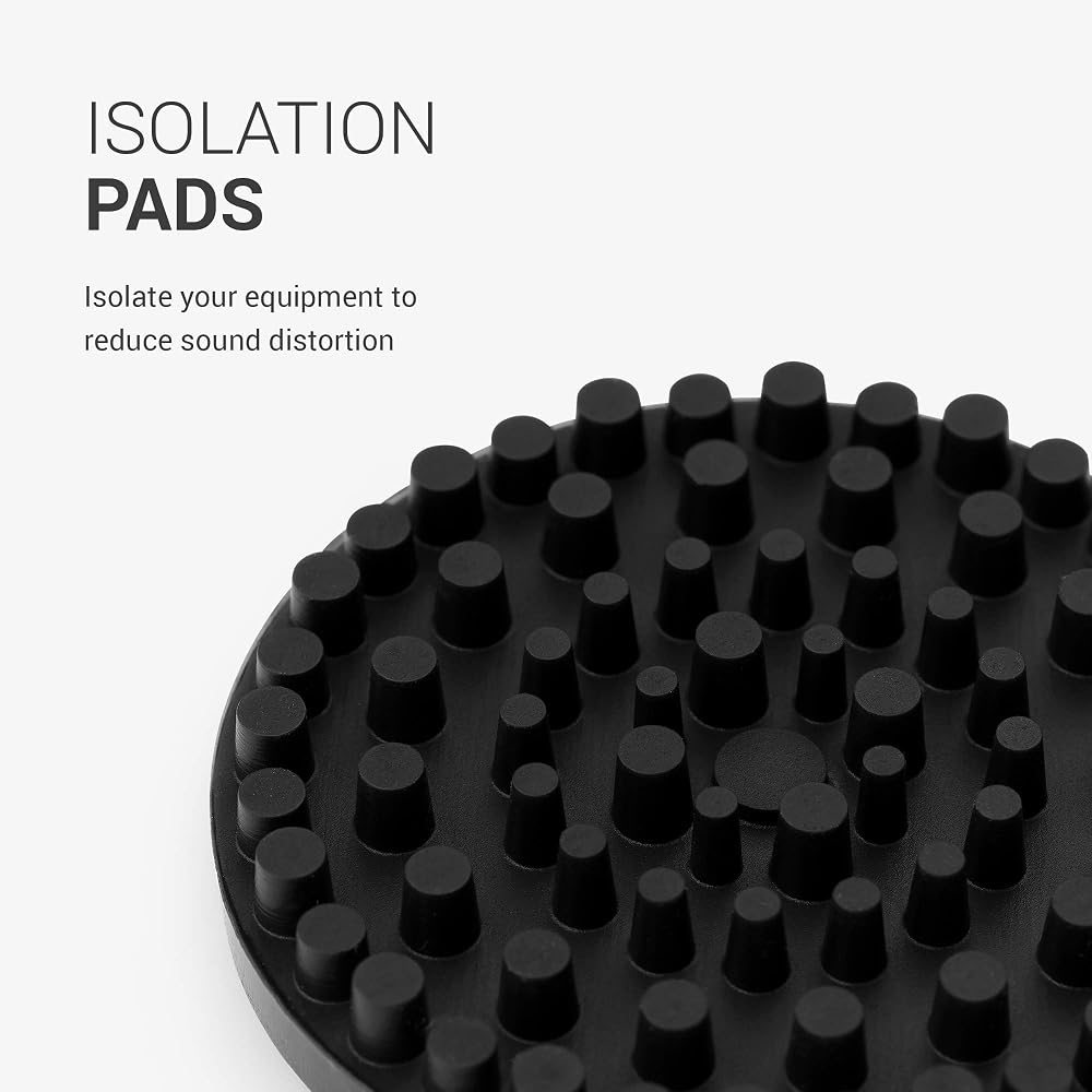 kwmobile Isolation Foot Pads Anti-Vibration for Turntables Silicone Insulators Set of 4