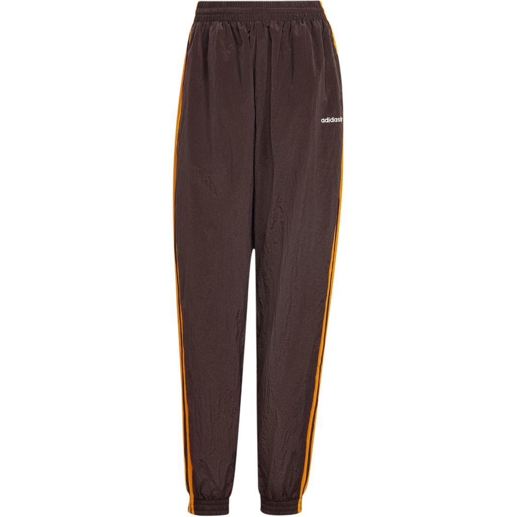 Adidas Originals 80s Track Suit Bottoms With Contrasting Three-Stripes and Drawstring Elastic Waist Women Bottoms Dark-Gray Brown JC6147