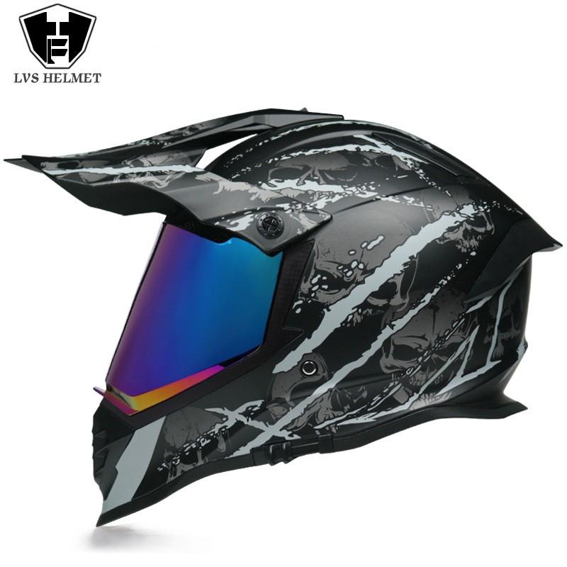 Full Face Motorcycle Helmet With Dual Visors Off-Road Rally Highway Riding Unisex All-Season ABS S M L XL