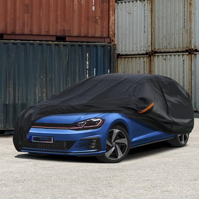 Kryt na auto Černé venkovní plachty na auto Kryty na auto Protiprachové kryty Vnější kryty Ochranné kryty na auto Kryty vozidel do každého počasí