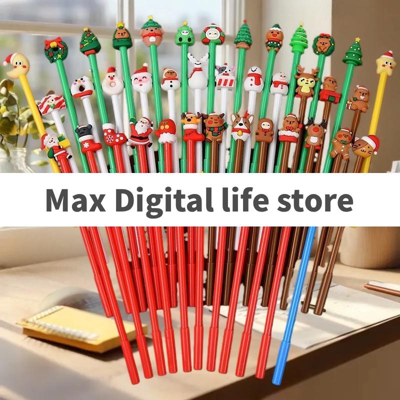 5-30Pcs Mixed Christmas Gel Pen Cartoon Santa Claus Snowman Black Ink Writing Pen Student Stationery Supplies Kids New Year Gift