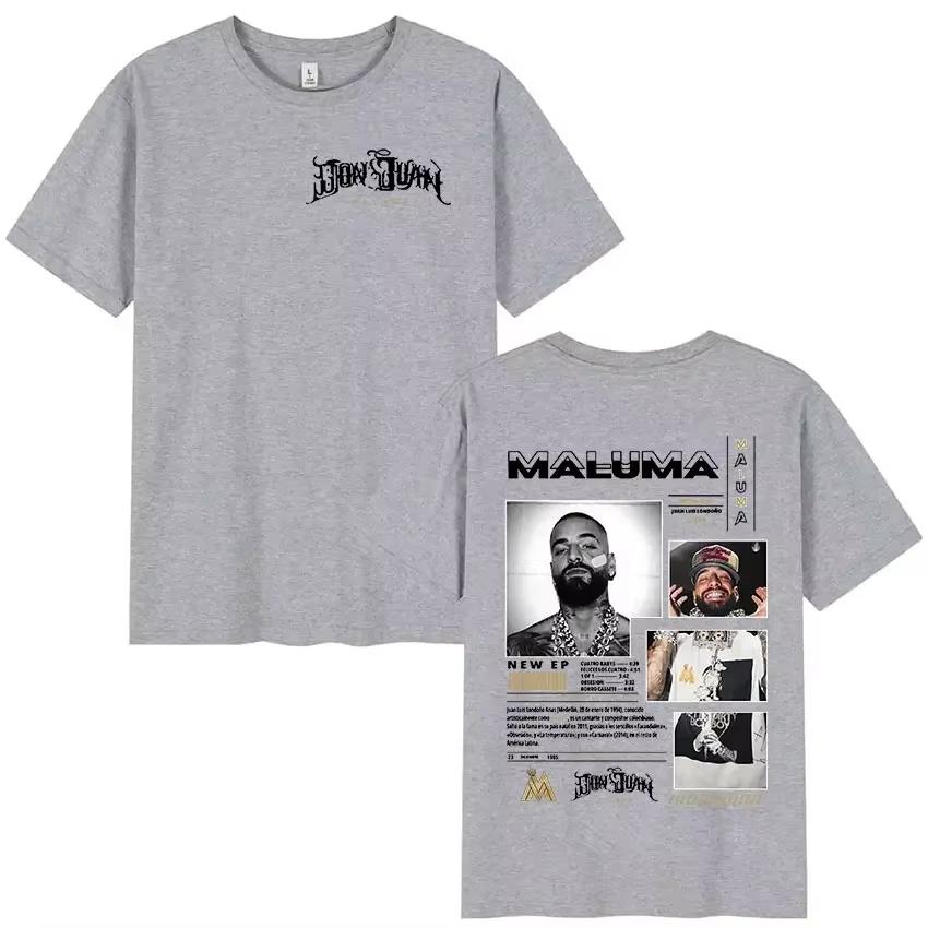 Rapper MALUMA 2026 Album Grafik T-Shirt Herren Damen Hip Hop Retro Stil Kurzarm T-Shirt Mode T-Shirts Streetwear