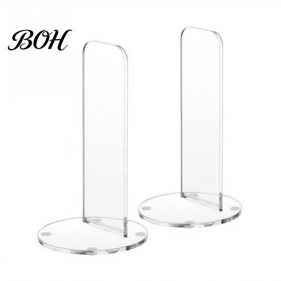 Clear Acrylic Glove Support Boxing Display Stand, Non-slip Base Holder, Countertop Rack Vertical Storage for Home Gym Training Sports Gloves