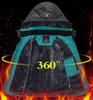 YSENTO Fleece Outdoor Jacket for and Warm and Removable Windproof and Brushed 01 XL Women's Jacket, Hiking, Skiing, More, Hood, Water-Repellent,