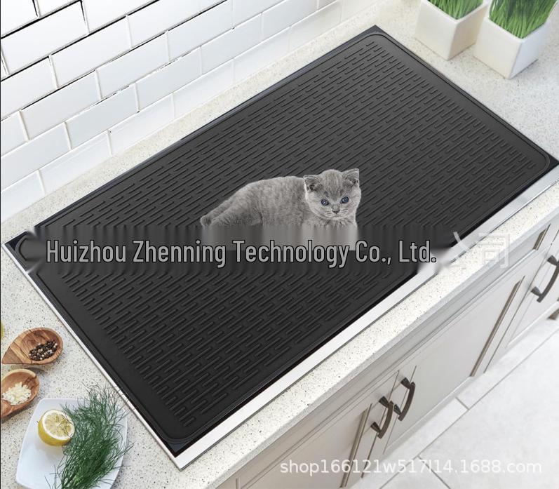 Multifunctional Non-slip Silicone Heat Mat: Protective Induction Cooker & Draining Mat with Convenient Storage