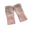 Plush Plush Half Finger Gloves for Women In Winter Furry Warm Wrist Guards with Fingerless Touch Screen Students Typing and Writing
