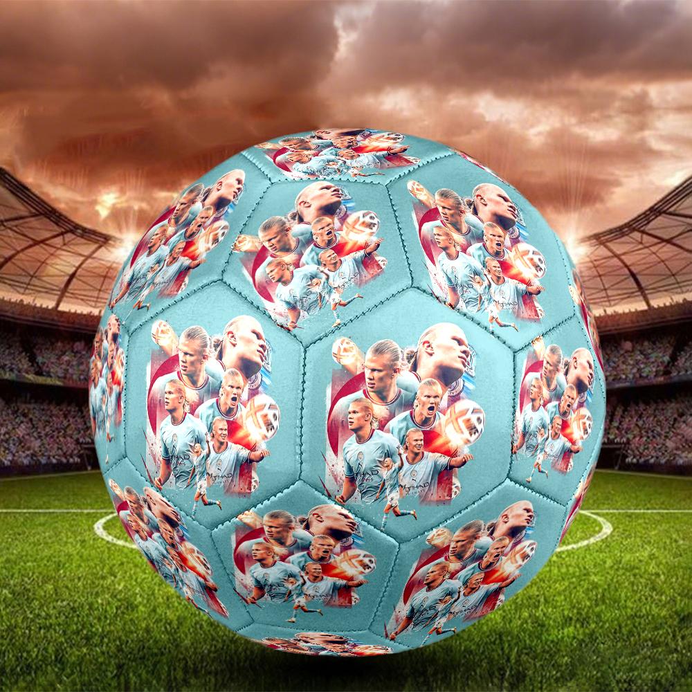 1 pz Haaland Manchester City Taglia 5 Pallone da Calcio PVC Football Partite Sportive Allenamento Giochi all'Aperto Spiaggia Palloni Elastici 07e17