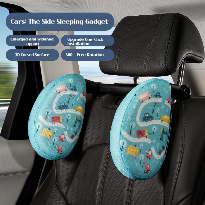 Μαξιλάρι Προσκέφαλου Αυτοκινήτου με Μοτίβο Κινουμένων Σχεδίων, Μαξιλάρι Κεφαλής Αυτοκινήτου, Μαξιλάρι Κεφαλής Αυτοκινήτου, Στήριξη Πλευρών από Σπόγγο σε Σχήμα U για Παιδιά, Ενήλικες, Ταξίδια, Ύπνο, Αξεσουάρ Αυτοκινήτου