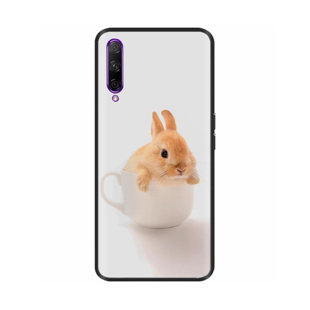 Black Silicone Case For Huawei P Smart Pro Case Cute Soft Cover for Huawei P Smart Pro Fundas PSmart Pro Protective Shell Capas