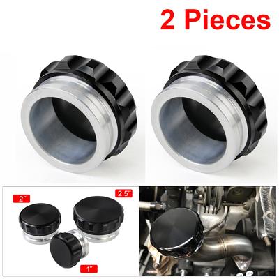 2 τεμάχια 2" 50,8 mm / 1" 25,4 mm / 2,5" 63,5 mm συγκόλληση αλουμινίου σε λαιμό πλήρωσης και καπάκι λάδι, καύσιμο, δοχείο νερού μαύρο