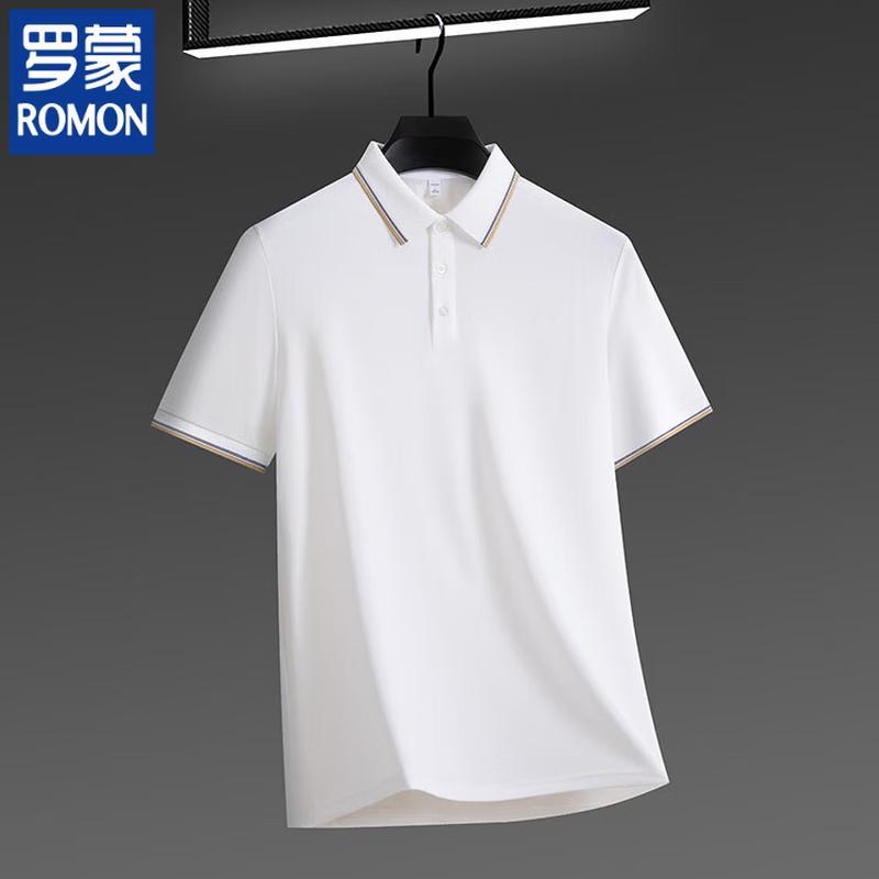 ROMON Men's Summer Business Casual Polo Shirt