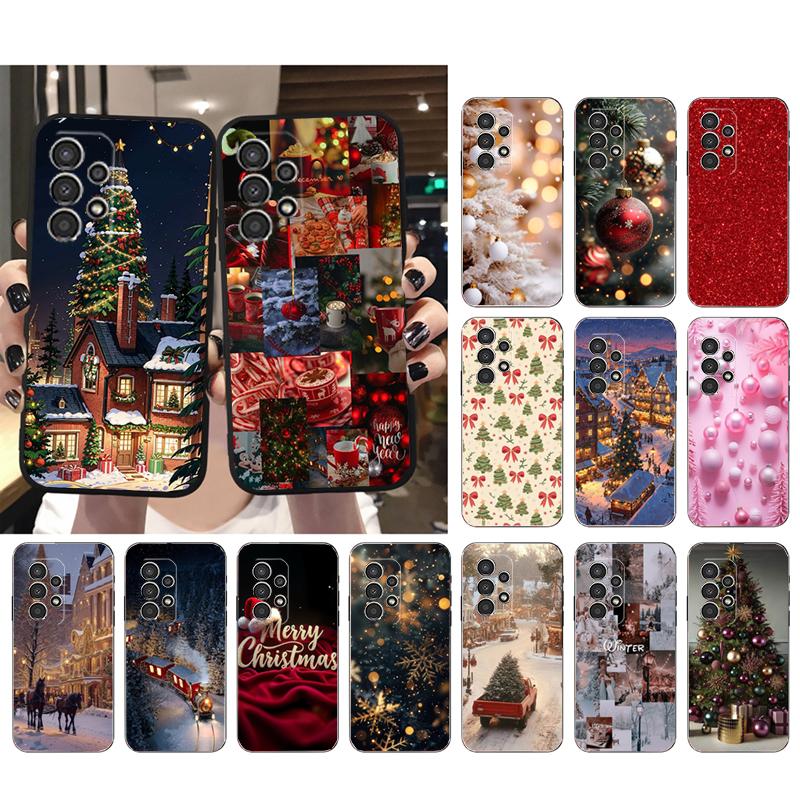 Phone Case For Samsung A55 A16 A56 A36 A35 A15 A53 A54 A33 A34 A25 A05S A52 A52S A14 A24 A26 A71 Winter Christmas