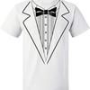 Men Funny Gentleman Fake Tuxedo Print Short Sleeve T Shirt