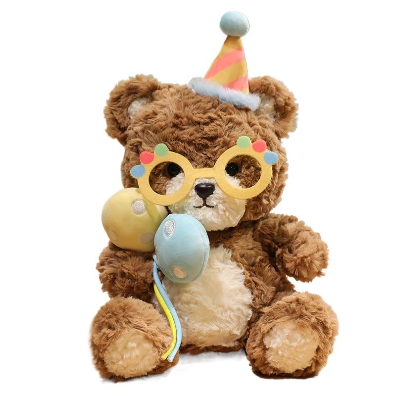 25/35cm Neuer Simulations-Festtagshut Teddybär Stofftier Plüschtier Cartoon Anime Niedliches Geschenk für Kindergeburtstag Lustige Puppe
