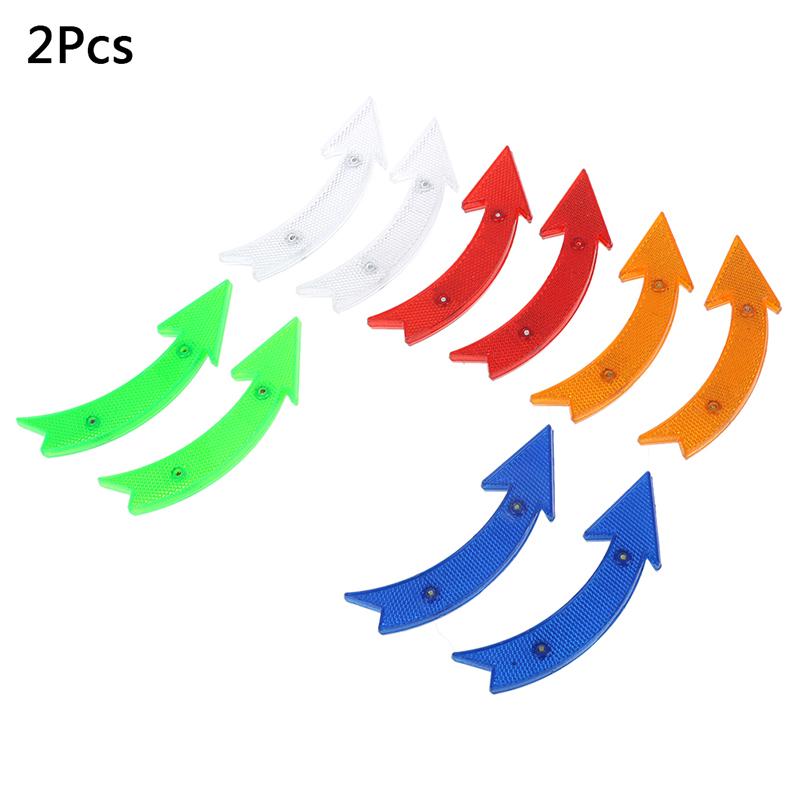 2 Pcs Road Bike Bicycle Reflector Cycling Arrow Shape Safe Warning Accessories