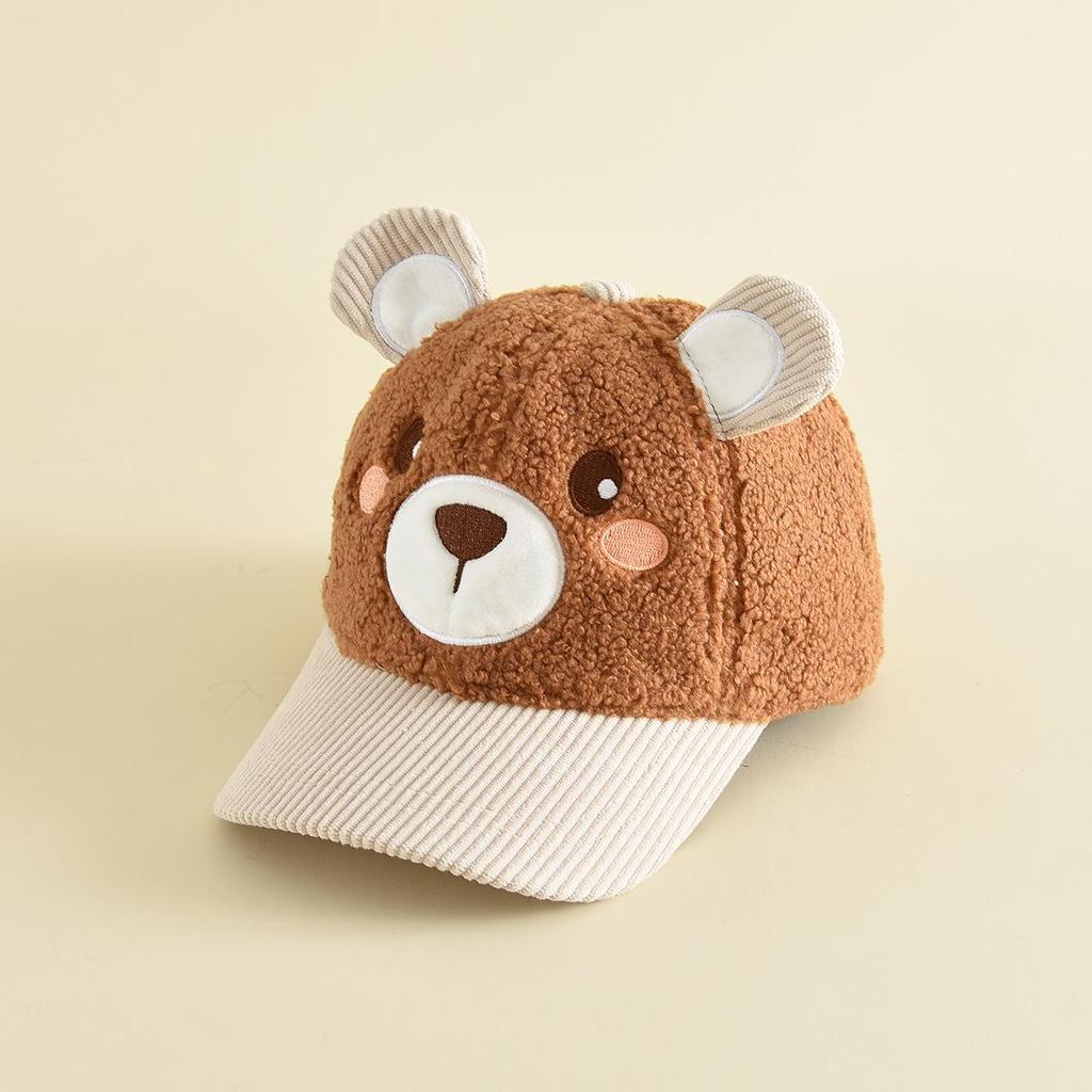 3D Little Bear Children's Windproof Flat Cap – Comfortable, Versatile, and Cute Baseball Hat