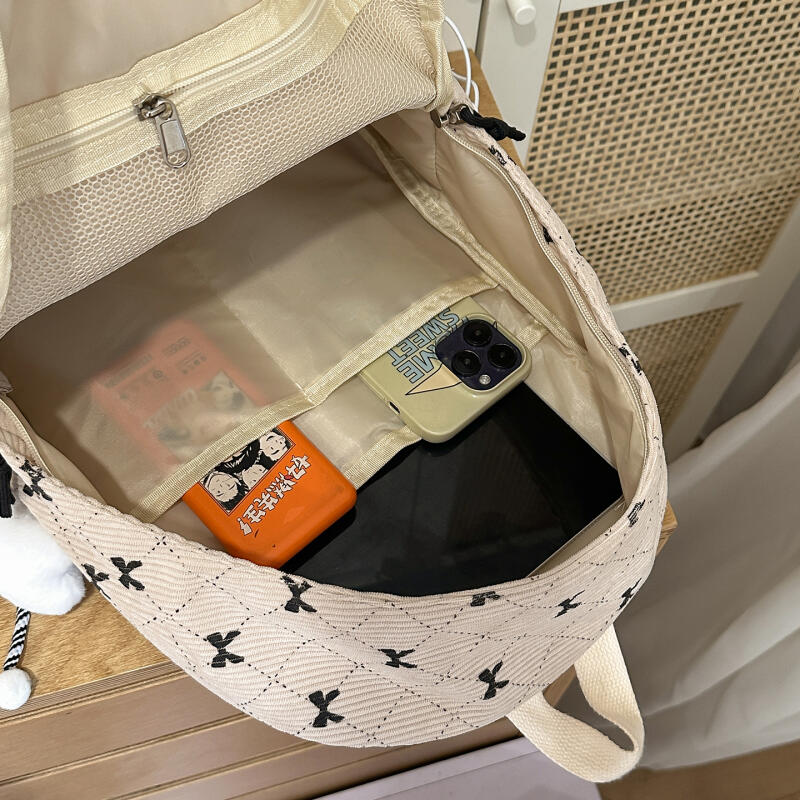 Student School Bag Bow Ribbon Large Capacity Backpack Computer Backpack