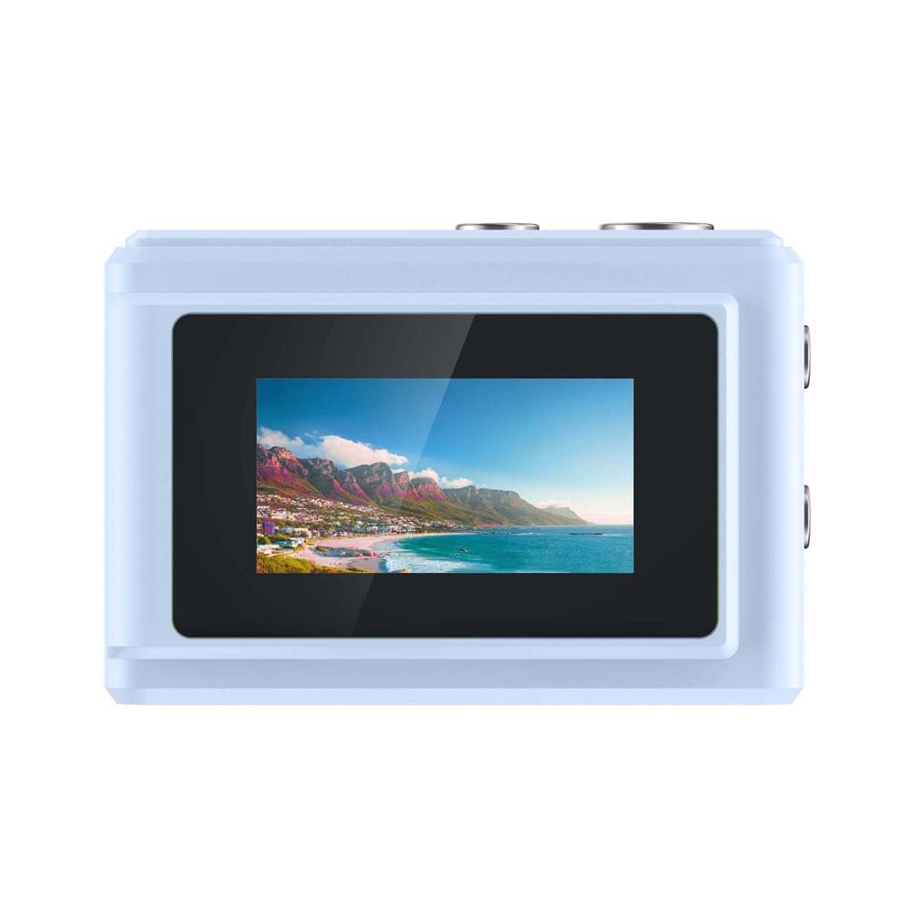 IRT Recollo (Azul) Mini Câmera de Brinquedo, Câmera Digital Compacta com Capacidades de Foto e Vídeo, Inclui Cartão MicroSD