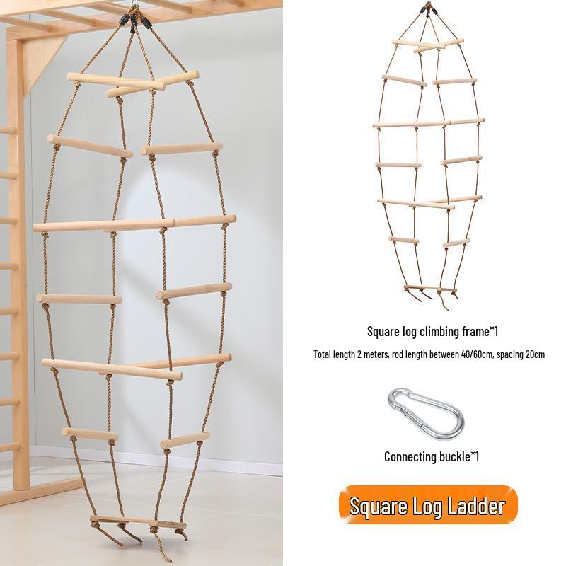 Outdoor Kids' Rope Ladder Swing for Sensory Integration and Climbing Activities