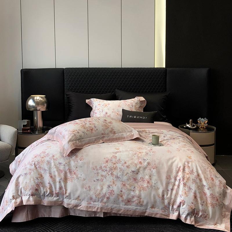 

Комплект из четырех предметов элитного постельного белья из 100S длинноволокнистого хлопка специального издания с цифровой печатью Standard: Cover 200 * 230 Sheet 245 * 250 * 2