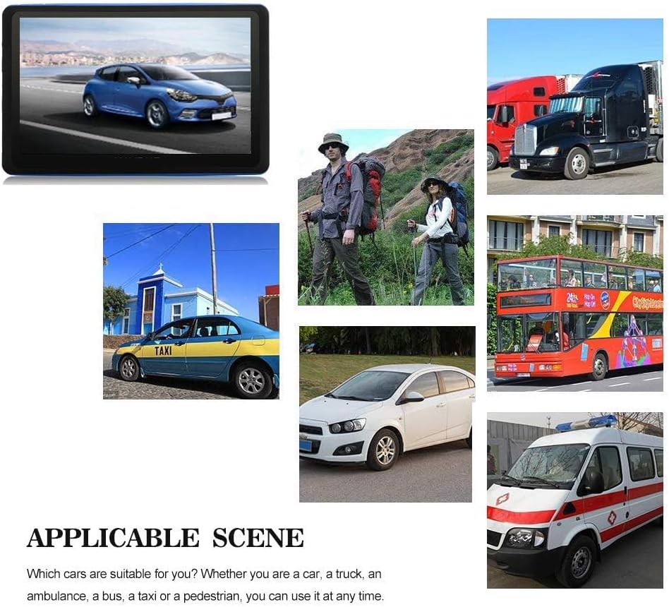 7' GPS-Navigation für Auto & LKW - Touchscreen-Navigator mit 2025 US/CA/MX-Karten, Kostenlose lebenslange Updates, Sprachführung, Geschwindigkeit