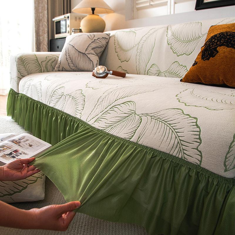 1 Stück Luxus Komfort Jacquard Sofabezug Weich, Atmungsaktiv, Milchfleece Möbelschutz | Modisches Design für Schlafzimmer, Büro, Wohnzimmerdekor