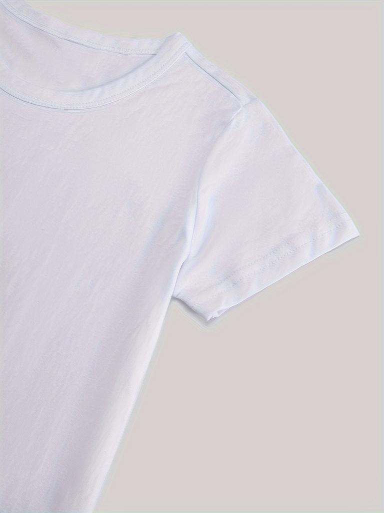 Taglie Europee T-shirt Stampata da Ragazzo - Grafica Carina di Orsetto Skater, Maglietta Estiva a Maniche Corte Leggermente Trasparente per Bambini, Abbigliamento Casual e per lo Skate Park