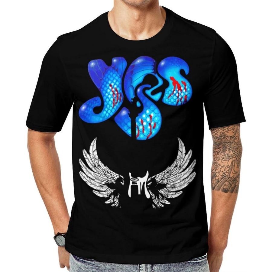 

xhaxhi T-Shirt for Men Yes Rock Band Men’s Short Sleeve T-Shirts Men’s Workout Shirts Crew Neck T-Shirt XXXXXL різнокольоровий