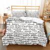 Graffiti Word Bedspread Cover Collection Merry Christmas Long-lasting Polyester Comforter Cover With Pillowcase King Dimension Queen Dimension Size