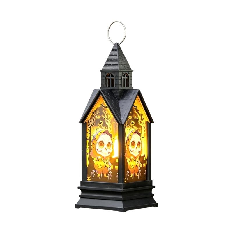 Warmes, saisonales Halloween-Akzentstück zum Aufstellen im Regal oder zum Aufhängen, Griff oben, für die Indoor-Party-Dekoration