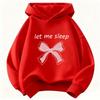 Kids Bow Design Hoodie Let Me Sleep Sweatshirt for Boys & Girls Casual Hoody Autumn Winter Comfortable Children's Clothing