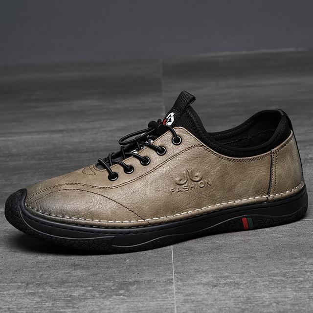 Spring Men 'S Shoes ,Casual Leather Shoes ,Korean Fashion All -Match Shoes ,Men 'S Leather ,Men 'S Soft Leather Hiking Shoes