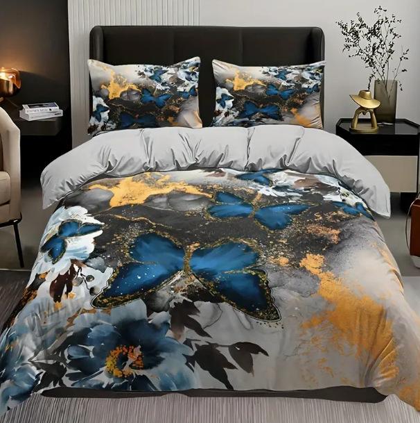 Трехпредметный комплект постельного белья с 3D цифровой печатью бабочек, трехпредметный комплект, от одной штуки 70 * 133