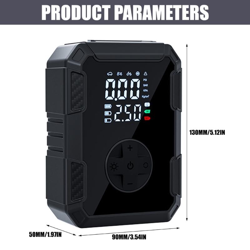 Powerful Portable Air Compressor Pump Digital Tire Inflator For Car Tires Bikes Balls With LCD Display And Type C Charging