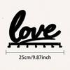 Heart Shaped Metal Key Hooks 7 Hooks Wall Mounted Rustproof Theme Decor