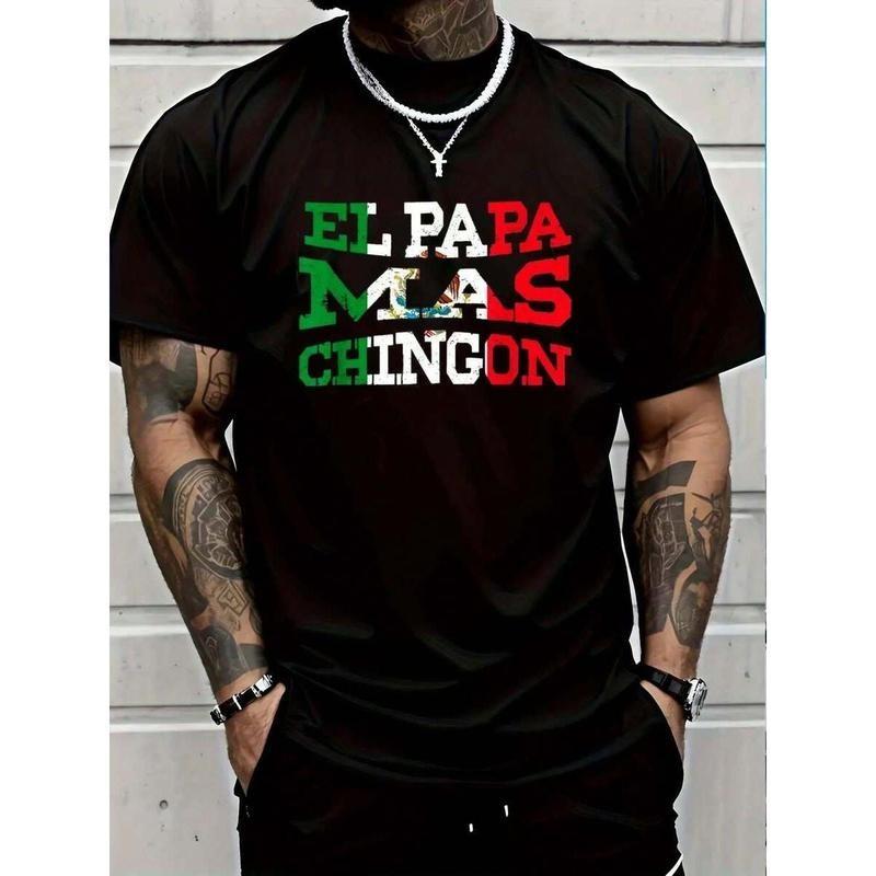 100% Cotton El Papa Mas Chingon Father s Day Tee Best Mexican Dad T-Shirt Women S