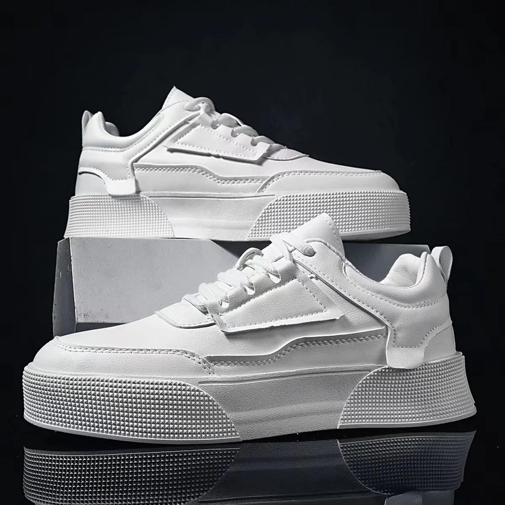 Spring and Summer Men's Little White Shoes New Thick Sole Elevated Sports Board Shoes Man's Korean Board Casual Mens Shoes