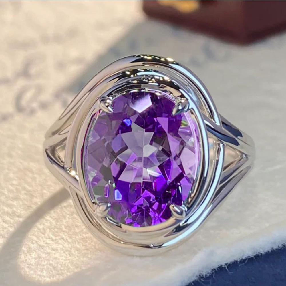 

Open Ring Romantic Trendy Amethyst Topaz Woven Wrap Ring for Women Saint Tropez Style Jewelry Adjustable фиолетовый