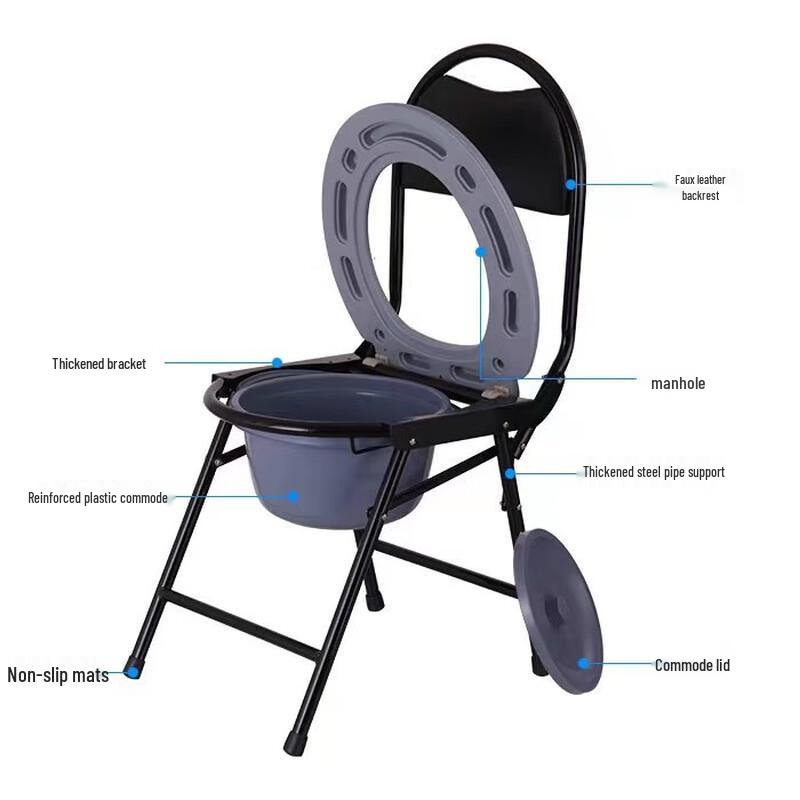 Elderly & Pregnant Mobility Aid Commode Chairs & Toilet Risers